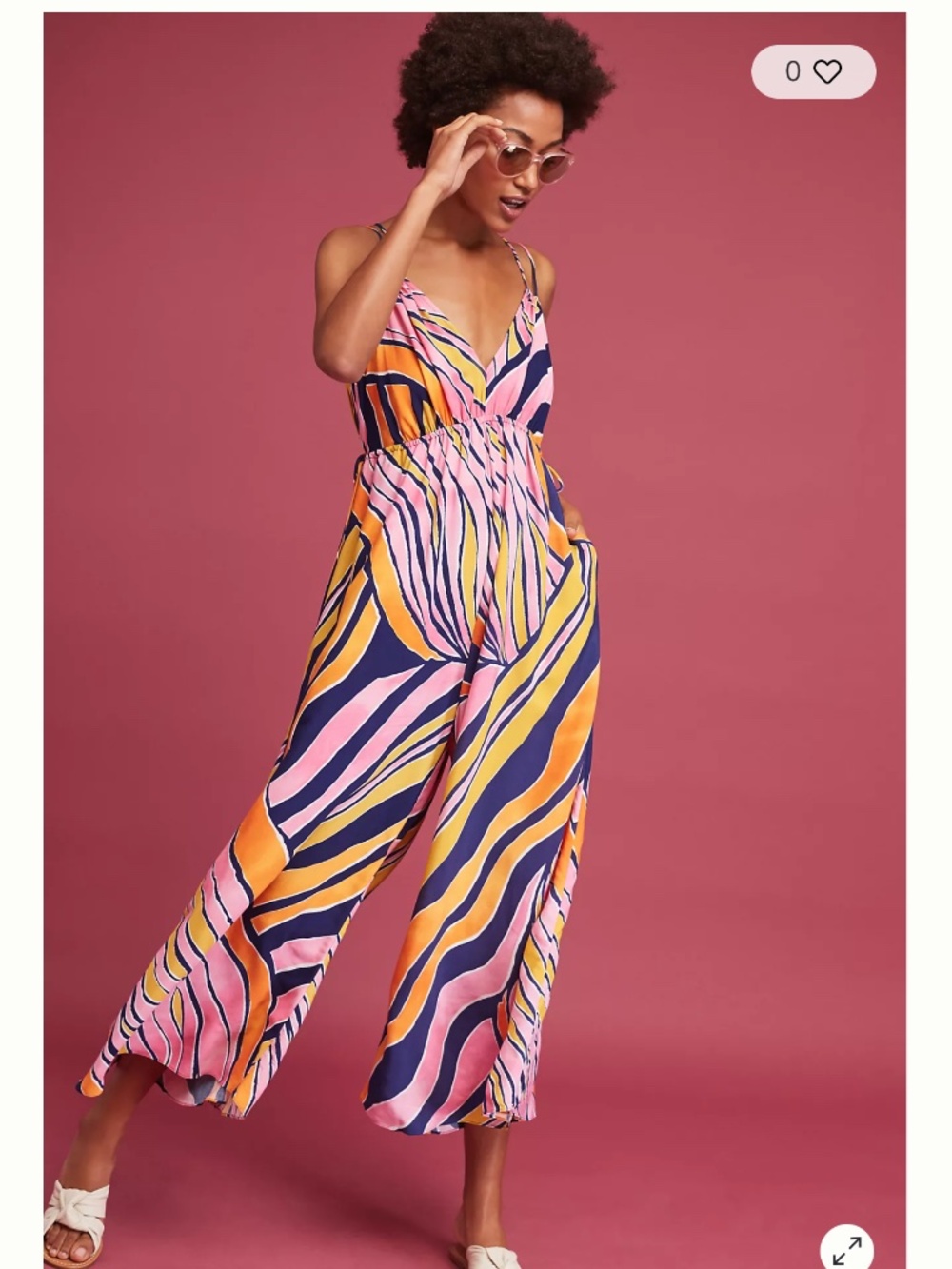 Maeve by Anthropologie Finley Wide Leg Jumpsuit Size 12